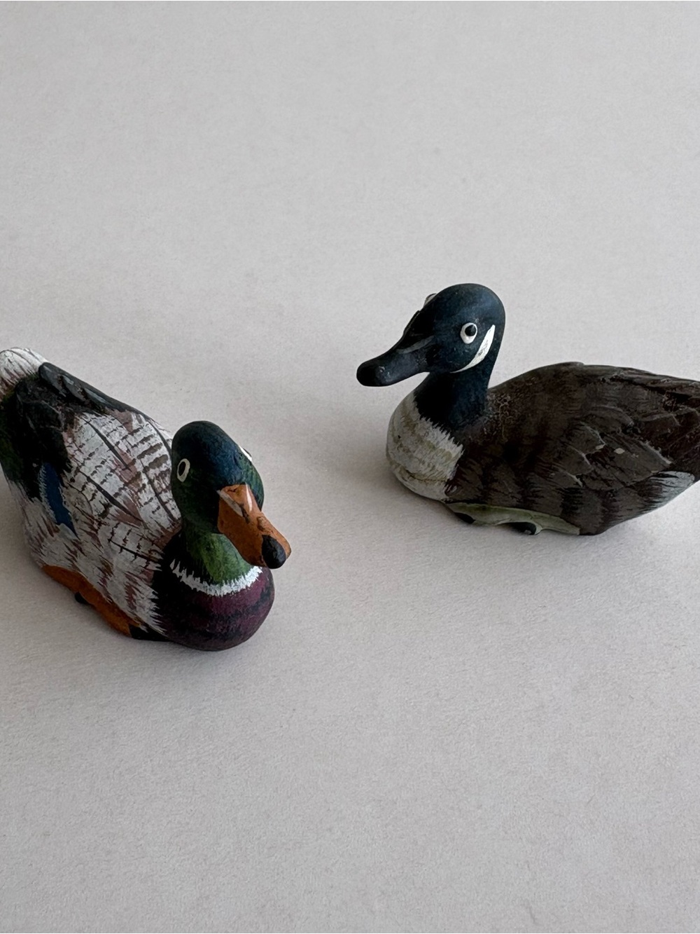 Land & Sea Collectibles - Hand-Painted Miniature Wooden Duck Decoys Set